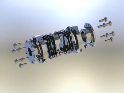 Elastic coupling 2 3D model