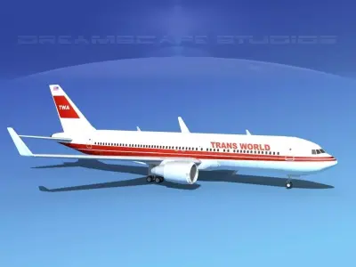 Boeing 767-300 Trans World 3D model