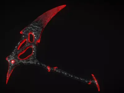 Demonic Sickle - Game Ready Low-poly 3D model