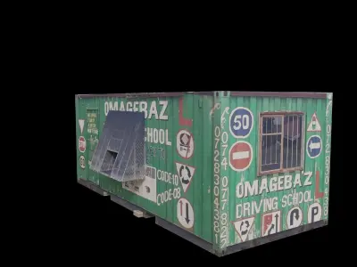 containers shipping container Free low-poly 3D model