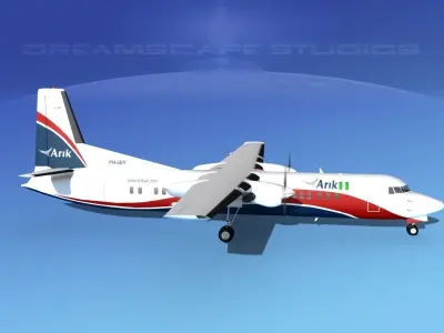 Fokker F-60 Arik Air 3D model