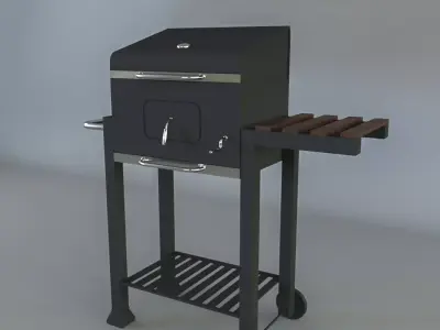 Barbecue bbq grill Low-poly 3D model