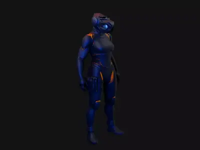 Sci-fi Soldiers 3D Model 3D model