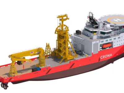 ULSTEIN SX121 Pipelay and construction vessel Polar Onyx 3D model