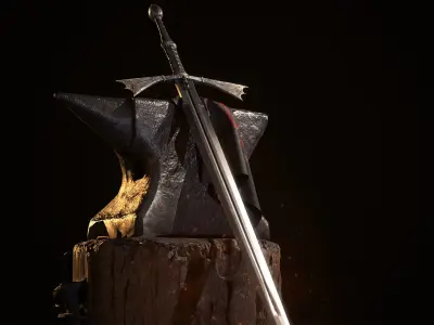 Dark Sister Low-poly 3D model