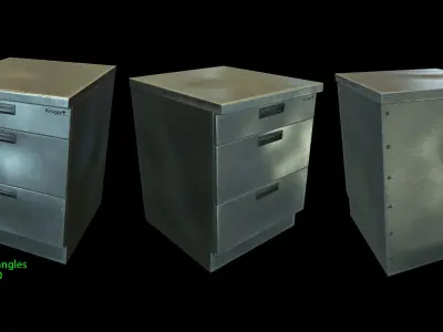 Retail Kitchen Cabinets Low-poly 3D model