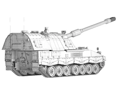 SPH Panzerhaubitze 2000 2004 3D model