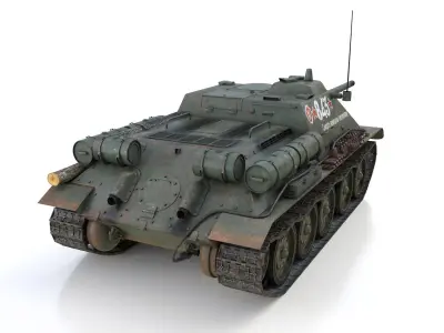 SU-85 - 843 - Soviet Self-Propelled Gun  3D model