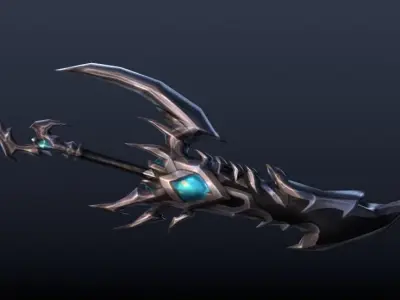 Crystal Metal Sword Low-poly 3D model