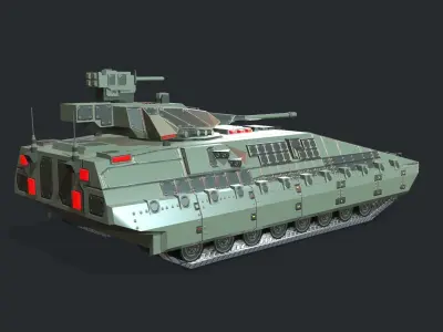 Armored Tank IFV Low-poly 3D model