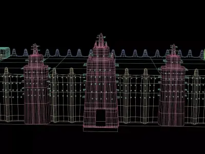 Clay building 3D model