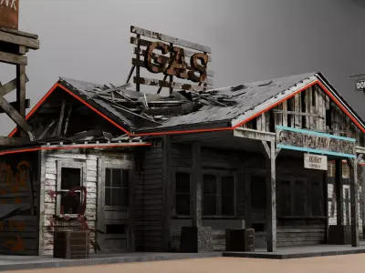 Gas Station 3D model