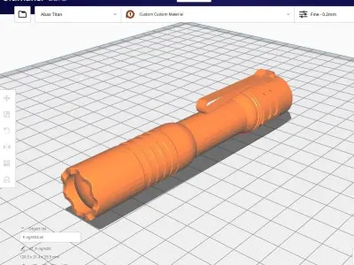 Flashlight M3 Low-poly 3D model