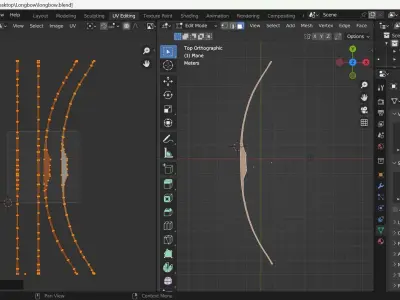 Longbow Free low-poly 3D model