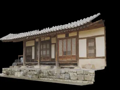 Korean Traditional tiled house 3D model