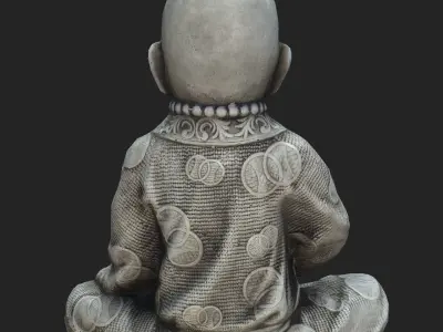 CHILD BUDDHA STATUE Low-poly 3D model