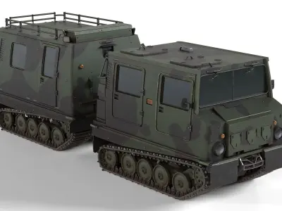 10 Military Vehicles Collection V1 Low-poly 3D model