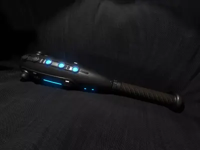 Futuristic Baseball Bat Low-poly 3D model