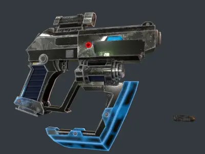 Sci-Fi Eagle Gun Low-poly 3D model