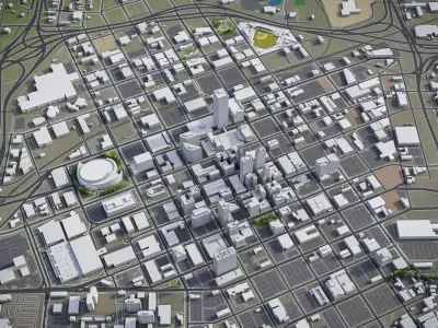 Tulsa Low-poly 3D model