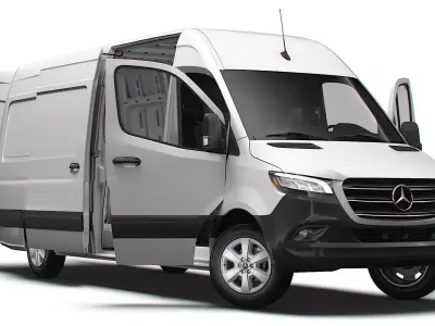 Mercedes Benz Sprinter L3H2 RWD HQ Interior 2025 3D model