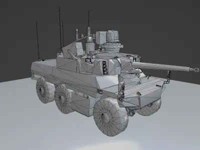 Nexter Jaguar Military Vehicle Low-poly 3D model