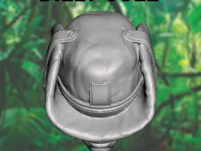 Billy Sole 3D Printable Head Sculpt with M16A2 and Mossberg 500 3D print model