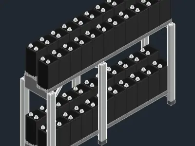 Battery Rack 3D model