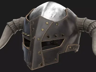 Dark LORDS Helmet Low-poly 3D model