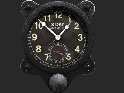 WWII Aircraft Clock 3D model