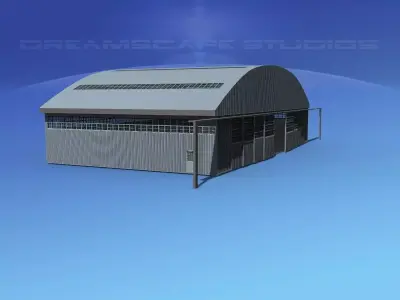 Aircraft Hangar 1 3D model