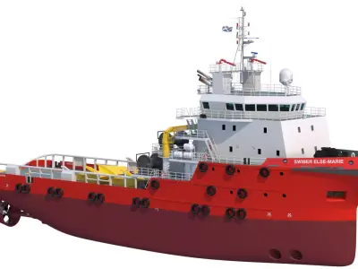 70 m AHTS Anchor Handling Tug Supply 3D model