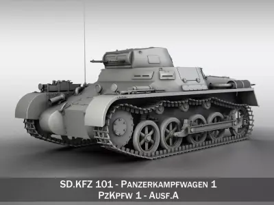 PzKpfw 1 - Panzer 1 - Ausf A 3D model