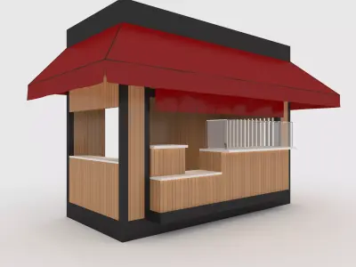 Booth 3 Takoyaki 3D model