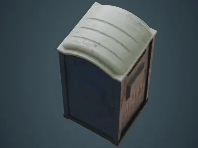 Portable Toilet 3B Low-poly 3D model