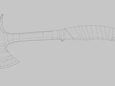 Tomahawk low-poly axe Free low-poly 3D model