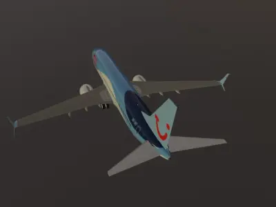 TUI Boeing 737-800 split scimitar low poly 3d model 3D model