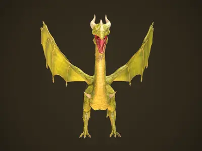 Character - Dragon Low-poly 3D model