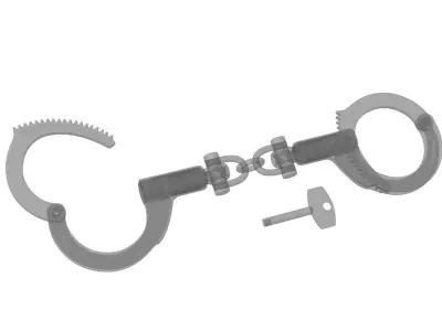 Chinese Police Handcuffs 3D model