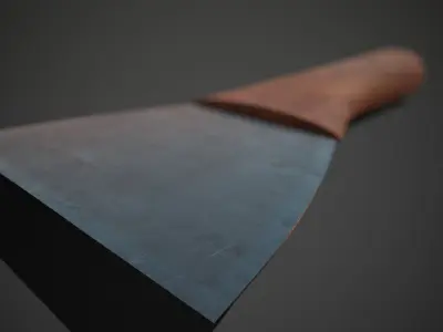 Spatula knife Low-poly 3D model