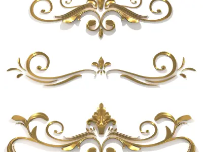 Floral Ornament Frames Free 3D model