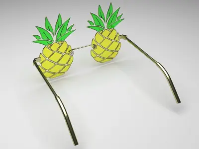 Pineapple Sunglasses 3D model