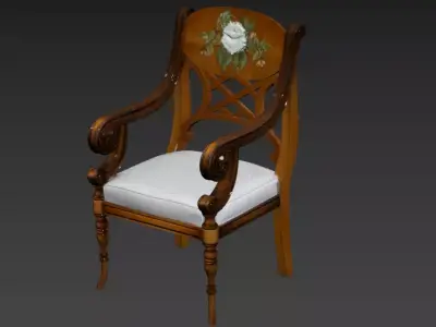 133- Chinese Style Scene - Free 3D Model of Chair 3 Free 3D model