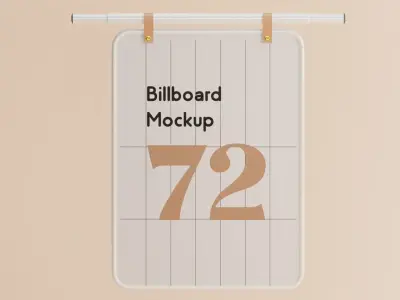 Sidewalk Billboard for Advertising 3D Model Low-poly 3D model