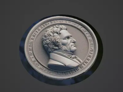 Schopenhauer Medallion 3D print model