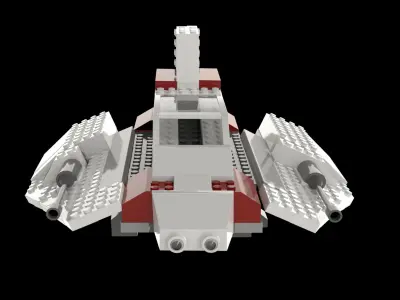 Lego starship Free low-poly 3D model
