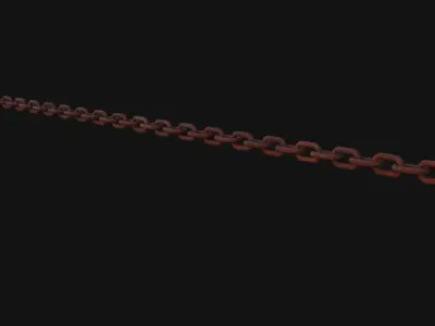 Simple Steel Chain Low-poly 3D model