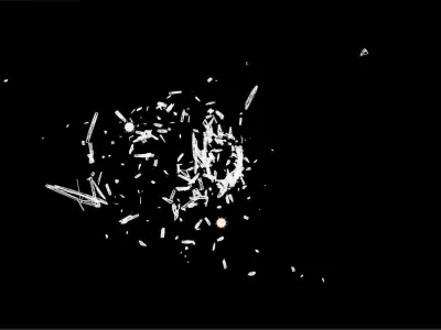 WoodCrackCollision01Matte piece of wood is being thrown into air Low-poly 3D model