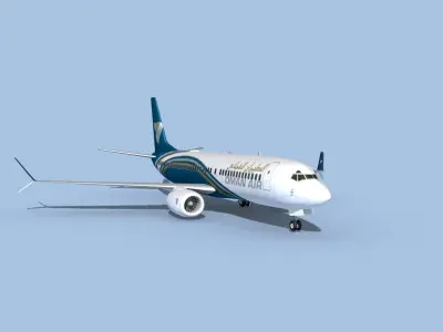 Boeing 737-800 Max Oman Air 3D model