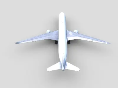 Airbus A350-1000 XWB No LIVERY Low-poly 3D model
